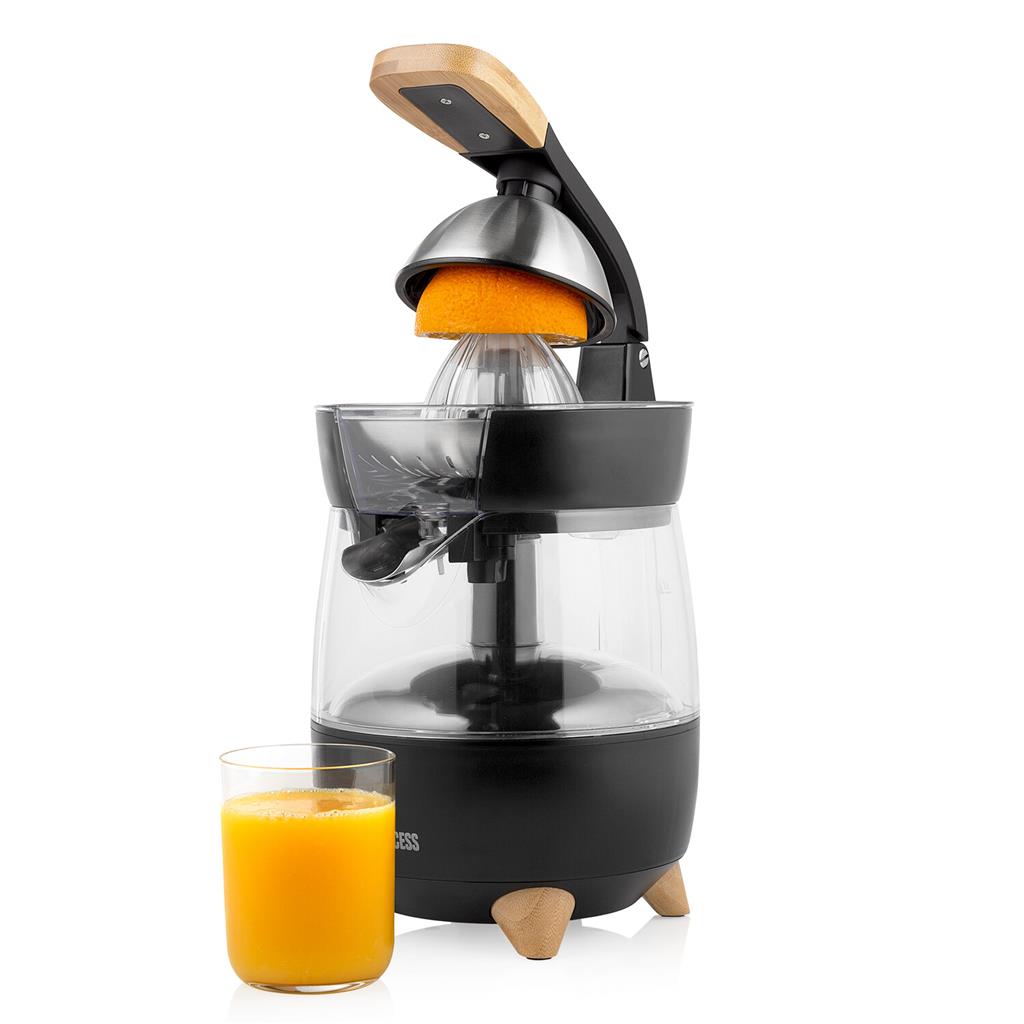 Princess Pure Citrus Press Juicer - 300W Powerful Motor with Bamboo Finish & 3-Way Spout